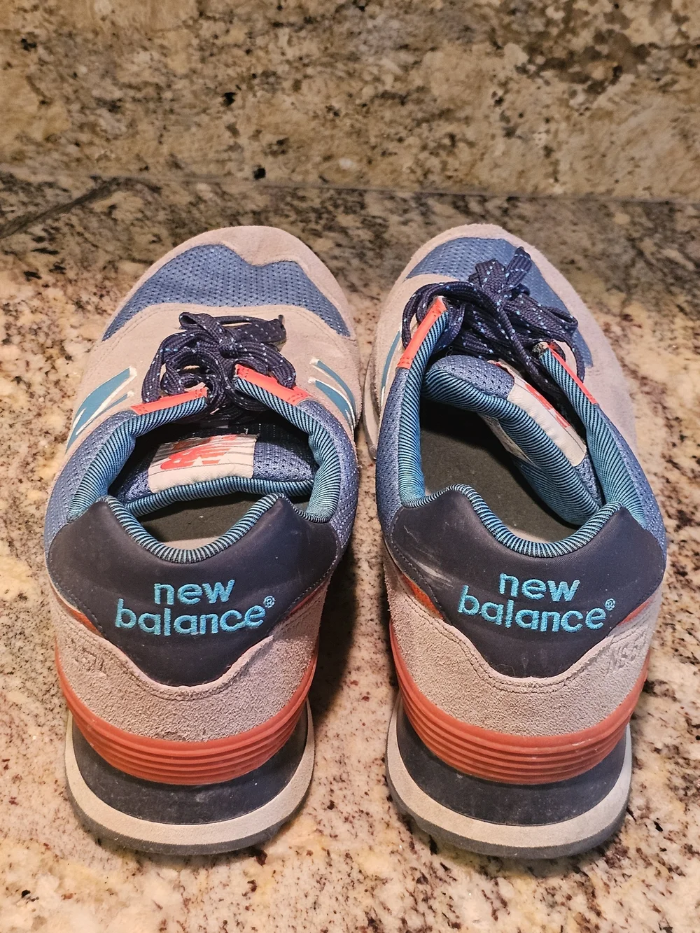 New Balance 574 Out East Lifestyle Men's Gray & Blue Athletic Sneakers